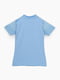 Блакитна блуза з коміром-стійкою, декорована мереживом | 6829224 | фото 9
