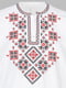 Біла сорочка, прикрашена орнаментною вишивкою червоного кольору | 6829300 | фото 3