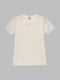 Блуза молочного кольору з короткими перфорованими  рукавами | 6829410 | фото 8