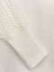Блуза молочного кольору в рубчик з об”ємними рукавами | 6829418 | фото 10