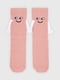 Шкарпетки довгі з декором пудрові | 6829441 | фото 2