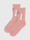 Шкарпетки довгі з декором пудрові | 6829441 | фото 5