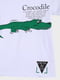 Костюм біло-зелений з принтом:футболка та шорти | 6829465 | фото 4
