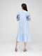 Синя вишита сукня, прикрашена орнаментом | 6829518 | фото 6