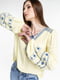 Жовта сорочка-вишиванка, прикрашена орнаментом | 6829519 | фото 4