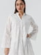 Сукня-рубашка біла мереживна | 6829524 | фото 7