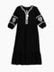 Чорна сукня-вишиванка, прикрашена орнаментом | 6829540 | фото 6