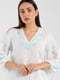 Біла сорочка-вишиванка з орнаментом блакитного кольору | 6829544 | фото 2