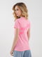 Рожева бавовняна футболка з принтом | 6829561 | фото 4