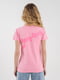 Рожева бавовняна футболка з принтом | 6829561 | фото 5