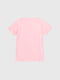 Рожева бавовняна футболка з принтом | 6829564 | фото 10