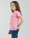 Рожева бавовняна футболка з принтом | 6829564 | фото 2
