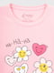 Рожева бавовняна футболка з принтом | 6829564 | фото 7