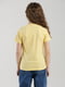 Жовта бавовняна футболка з принтом | 6829670 | фото 5