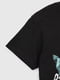 Чорна бавовняна футболка з принтом | 6829773 | фото 9