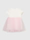 Сукня з фатиновими вставками біло-рожева | 6829807 | фото 2