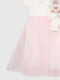 Сукня з фатиновими вставками біло-рожева | 6829807 | фото 4