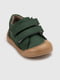 Зелені шкіряні черевики на липучках | 6829870 | фото 5