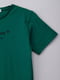 Зеленая хлопковая футболка с принтом | 6829887 | фото 10