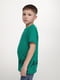 Зеленая хлопковая футболка с принтом | 6829887 | фото 2
