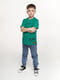 Зеленая хлопковая футболка с принтом | 6829887 | фото 5