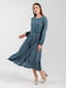 Сукня А-силуету синього кольору з візерунком | 6830396 | фото 2