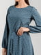Сукня А-силуету синього кольору з візерунком | 6830396 | фото 4