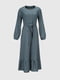 Сукня А-силуету синього кольору з візерунком | 6830396 | фото 9