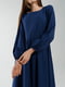 Сукня А-силуету темно-синього кольору | 6830404 | фото 3