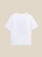 Біла бавовняна футболка з принтом | 6830450 | фото 9