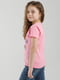 Рожева бавовняна футболка з принтом | 6830504 | фото 3