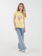 Жовта бавовняна футболка з принтом | 6830512 | фото 3