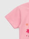 Рожева бавовняна футболка з принтом | 6830516 | фото 8