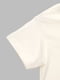 Бавовняна футболка молочного кольору з принтом | 6830523 | фото 8