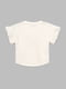 Бавовняна футболка молочного кольору з принтом | 6830531 | фото 9