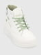 Білі високі кросівки на шнурівці | 6830556 | фото 6