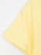 Желтая хлопковая футбокла с принтом | 6830671 | фото 3