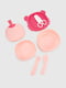 Набір дитячого силіконового посуду рожевий | 6830758 | фото 3