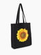 Еко-сумка патріотична чорна з малюнком соняшника | 6830784 | фото 2