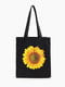Еко-сумка патріотична чорна з малюнком соняшника | 6830784 | фото 3