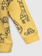 Жовтий бавовняний костюм з принтом: світшот і штани | 6830792 | фото 4