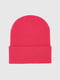 Шапка рожева з підворотом та логотипом | 6830861 | фото 3
