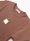 Сукня-футболка в рубчик коричнева | 6831021 | фото 2