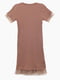 Сукня-футболка в рубчик коричнева | 6831021 | фото 4