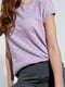 Бавовняна футболка лавандового кольору з візерунком | 6831033 | фото 3