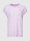Бавовняна футболка лавандового кольору з візерунком | 6831033 | фото 8