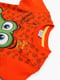 Трикотажный комплект оранжевого цвета с принтом: футболка и шорты | 6831043 | фото 3