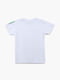 Белая хлопковая футболка с принтом | 6831091 | фото 3