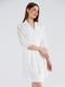 Комплект білий: халат та піжама | 6831108 | фото 10