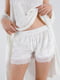 Комплект білий: халат та піжама | 6831108 | фото 6